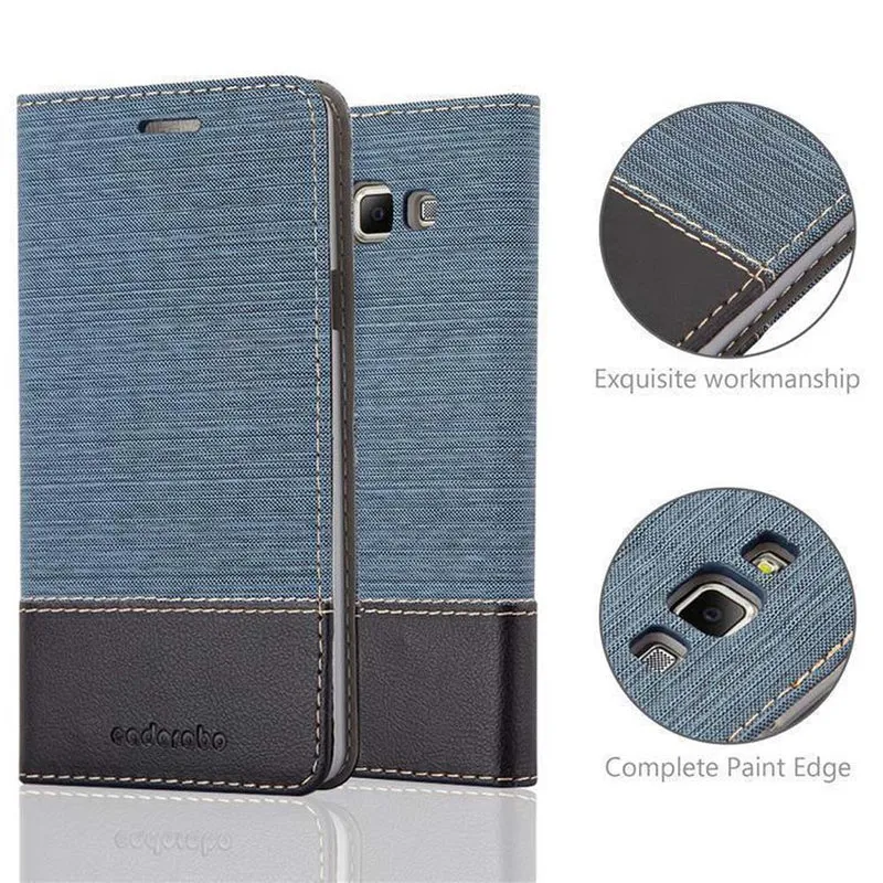 Cadorabo Hülle kompatibel mit Samsung Galaxy A7 2015 Schutzhülle mit Magnetverschluss, Standfunktion und Kartenfach