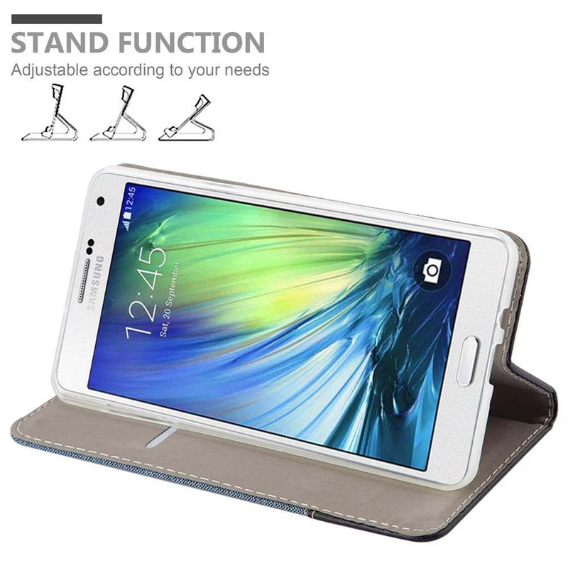 Cadorabo Hülle kompatibel mit Samsung Galaxy A7 2015 Schutzhülle mit Magnetverschluss, Standfunktion und Kartenfach