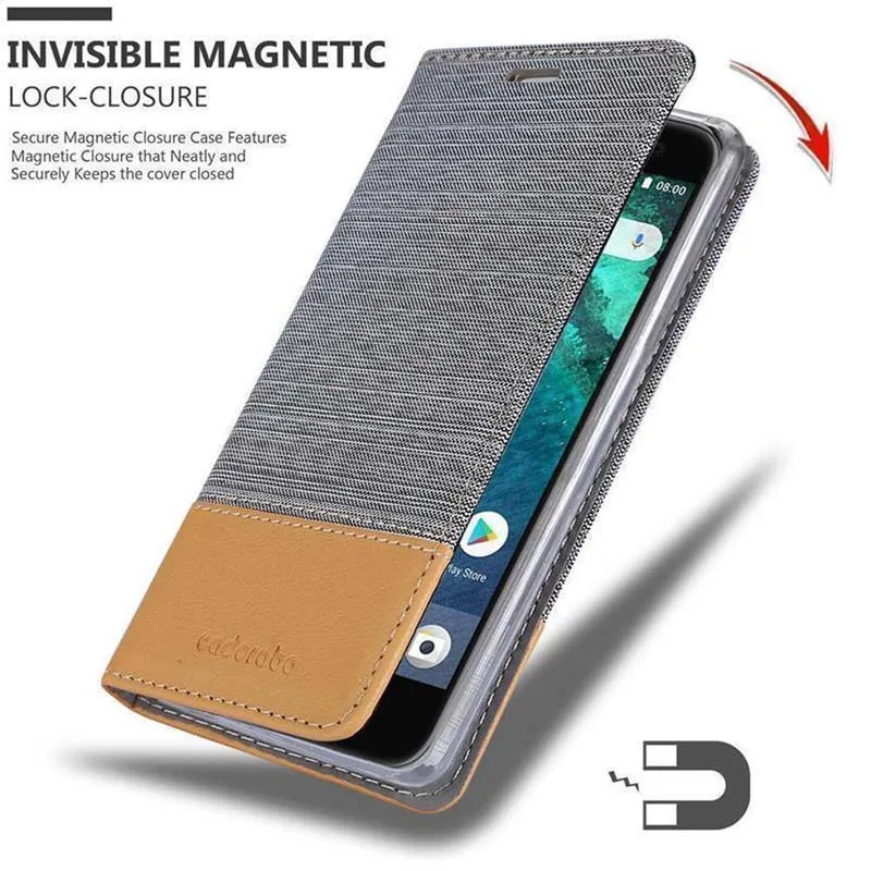 Cadorabo Hülle kompatibel mit HTC U11 LIFE Schutzhülle mit Magnetverschluss, Standfunktion und Kartenfach