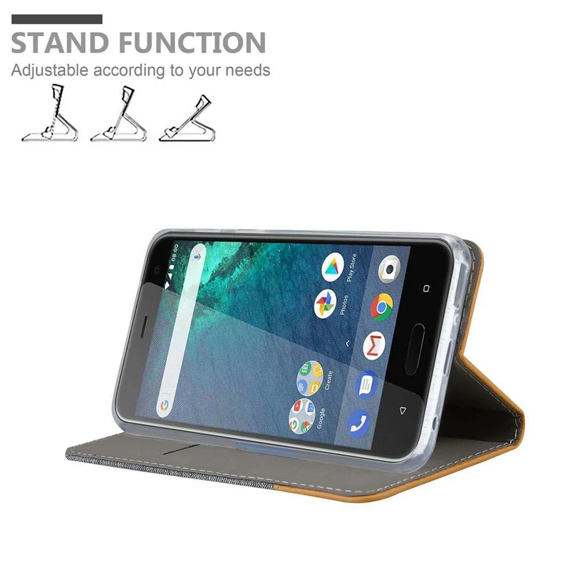 Cadorabo Hülle kompatibel mit HTC U11 LIFE Schutzhülle mit Magnetverschluss, Standfunktion und Kartenfach