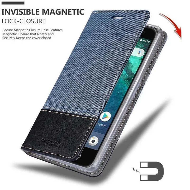 Cadorabo Hülle kompatibel mit HTC U11 LIFE Schutzhülle mit Magnetverschluss, Standfunktion und Kartenfach
