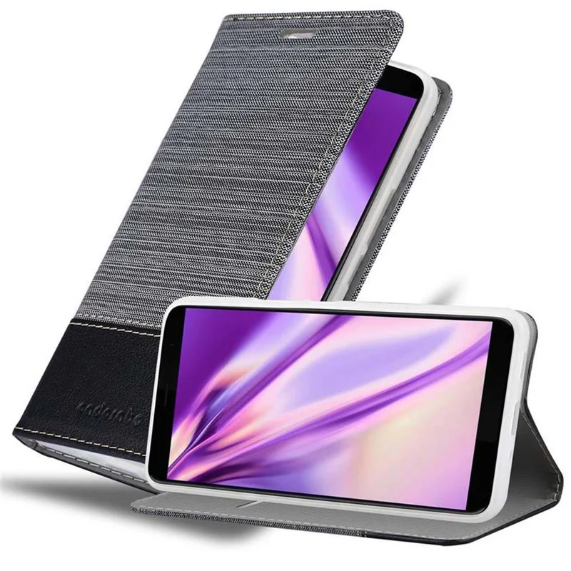 Cadorabo Hülle kompatibel mit HTC U11 PLUS Schutzhülle mit Magnetverschluss, Standfunktion und Kartenfach