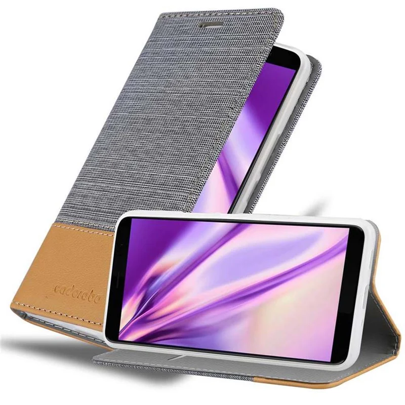 Cadorabo Hülle kompatibel mit HTC U11 PLUS Schutzhülle mit Magnetverschluss, Standfunktion und Kartenfach