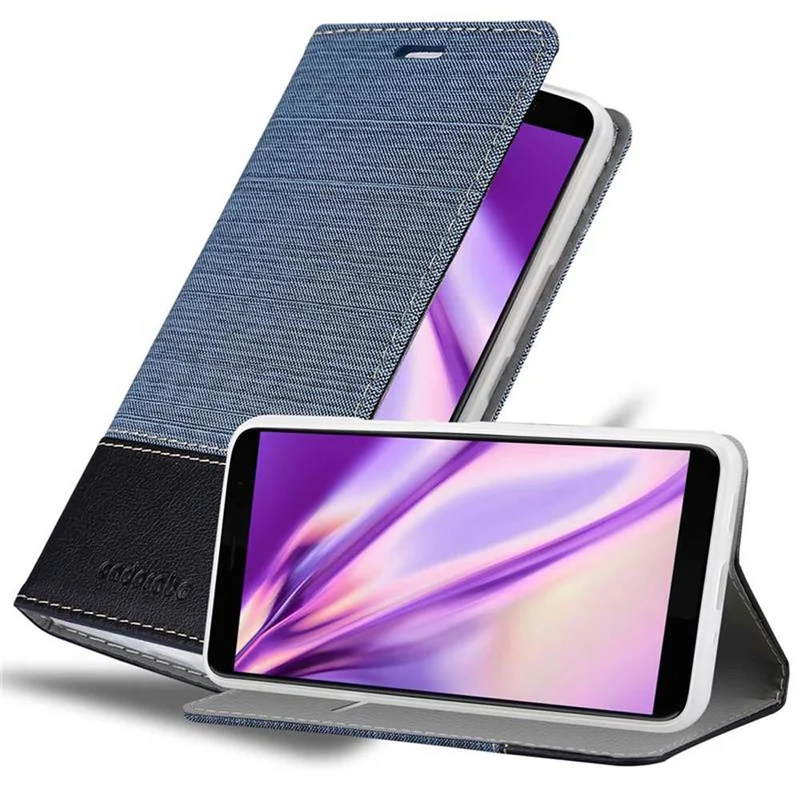 Cadorabo Hülle kompatibel mit HTC U11 PLUS Schutzhülle mit Magnetverschluss, Standfunktion und Kartenfach