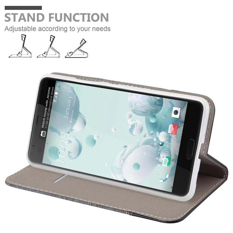 Cadorabo Hülle kompatibel mit HTC U ULTRA Schutzhülle mit Magnetverschluss, Standfunktion und Kartenfach