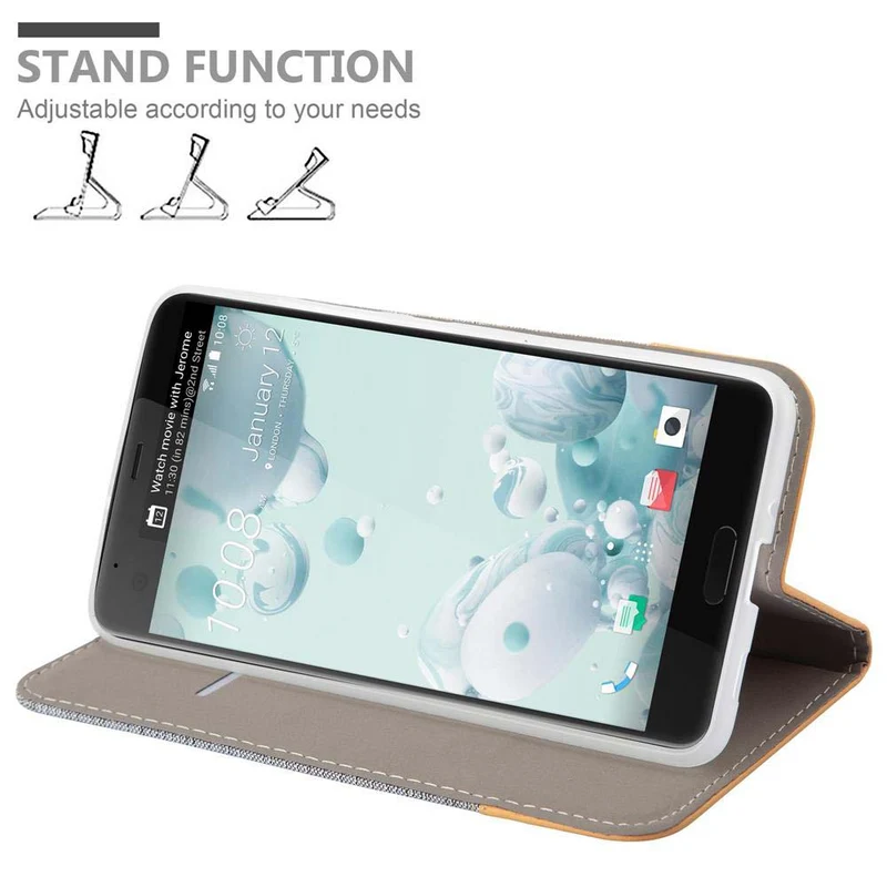 Cadorabo Hülle kompatibel mit HTC U ULTRA Schutzhülle mit Magnetverschluss, Standfunktion und Kartenfach