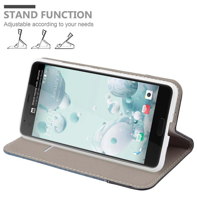 Cadorabo Hülle kompatibel mit HTC U ULTRA Schutzhülle mit Magnetverschluss, Standfunktion und Kartenfach