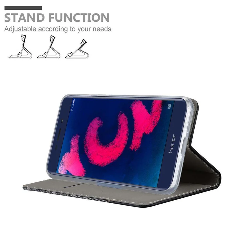 Cadorabo Hülle kompatibel mit Honor V9 PLAY Schutzhülle mit Magnetverschluss, Standfunktion und Kartenfach