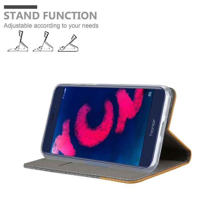 Cadorabo Hülle kompatibel mit Honor V9 PLAY Schutzhülle mit Magnetverschluss, Standfunktion und Kartenfach