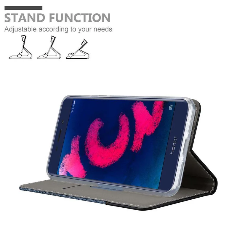 Cadorabo Hülle kompatibel mit Honor V9 PLAY Schutzhülle mit Magnetverschluss, Standfunktion und Kartenfach