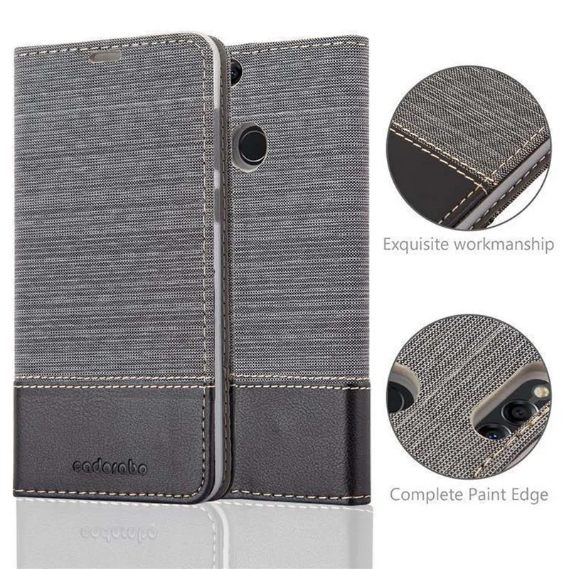 Cadorabo Hülle kompatibel mit Honor 7X Schutzhülle mit Magnetverschluss, Standfunktion und Kartenfach