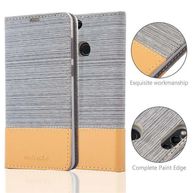 Cadorabo Hülle kompatibel mit Honor 7X Schutzhülle mit Magnetverschluss, Standfunktion und Kartenfach