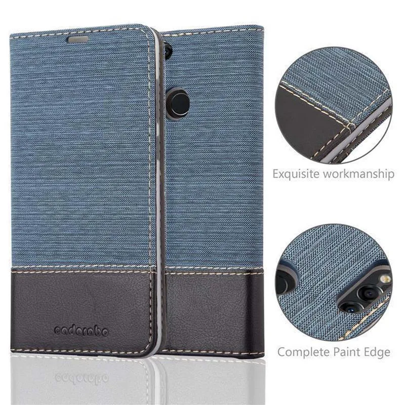 Cadorabo Hülle kompatibel mit Honor 7X Schutzhülle mit Magnetverschluss, Standfunktion und Kartenfach