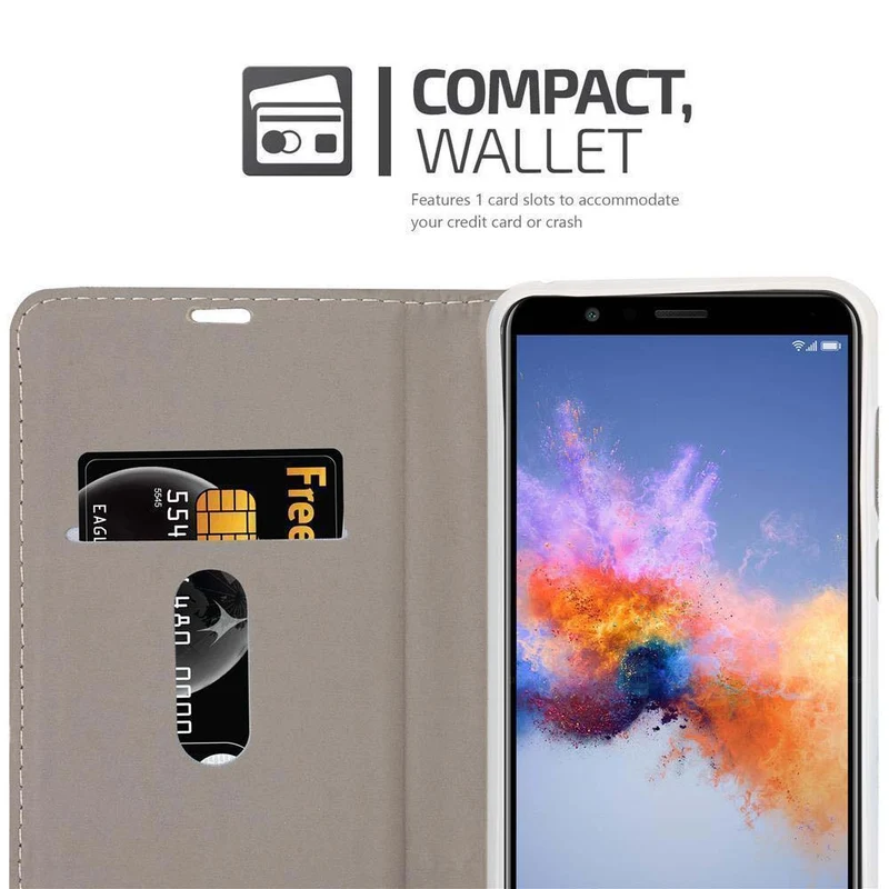 Cadorabo Hülle kompatibel mit Honor 7X Schutzhülle mit Magnetverschluss, Standfunktion und Kartenfach