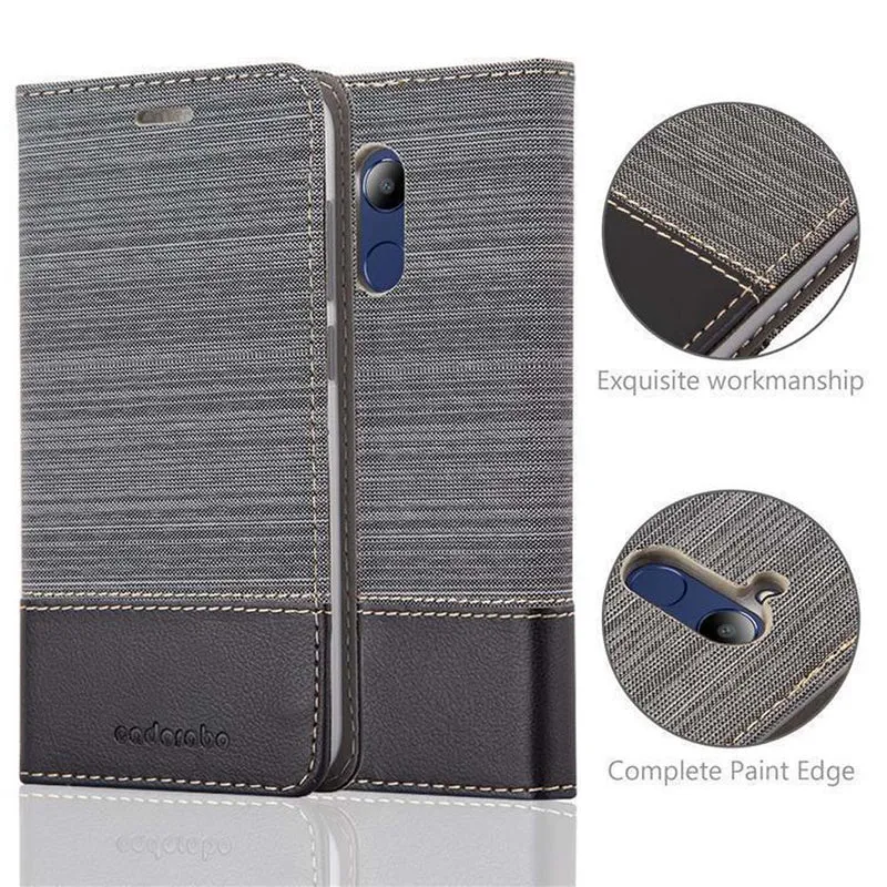 Cadorabo Hülle kompatibel mit Honor 6C PRO Schutzhülle mit Magnetverschluss, Standfunktion und Kartenfach