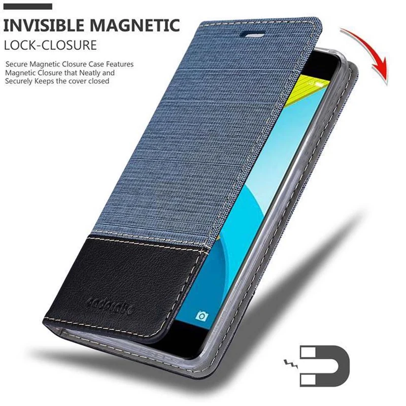 Cadorabo Hülle kompatibel mit Honor 6C Schutzhülle mit Magnetverschluss, Standfunktion und Kartenfach