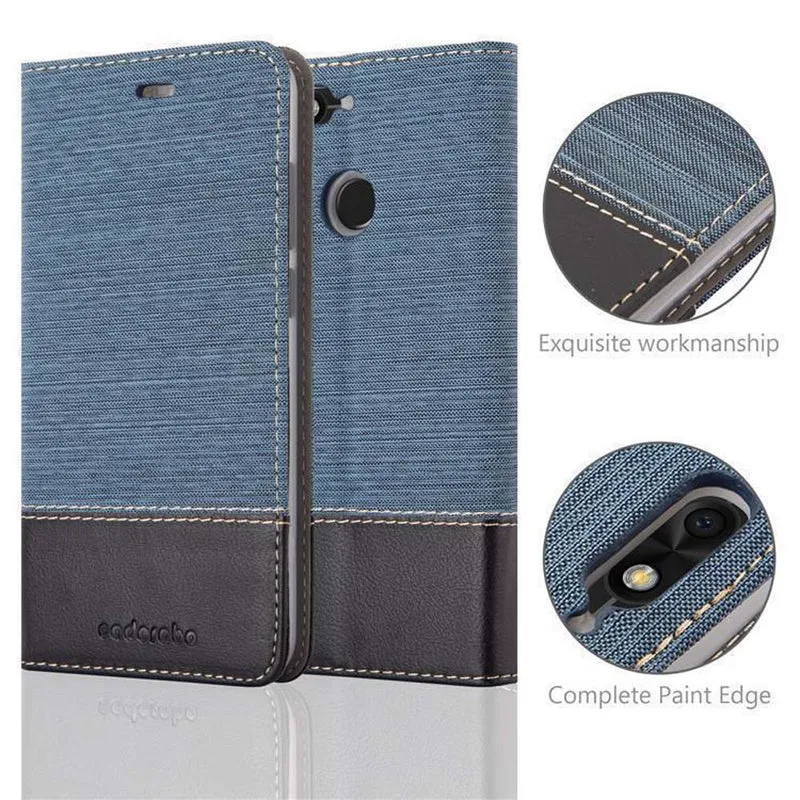 Cadorabo Hülle kompatibel mit Huawei Y6 PRO 2017 Schutzhülle mit Magnetverschluss, Standfunktion und Kartenfach