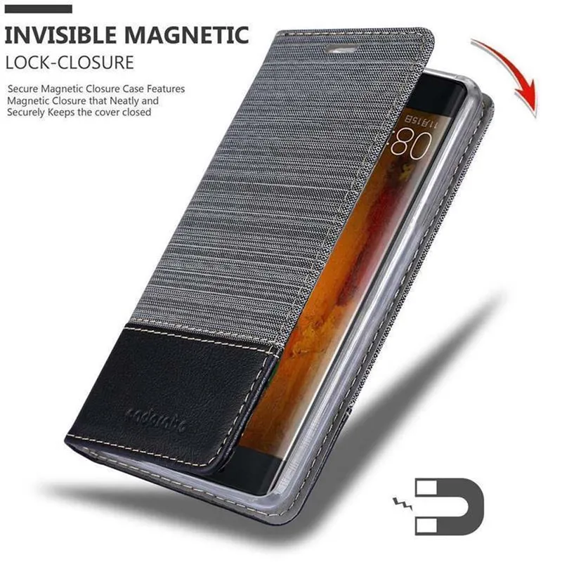Cadorabo Hülle kompatibel mit Huawei MATE 9 PRO Schutzhülle mit Magnetverschluss, Standfunktion und Kartenfach