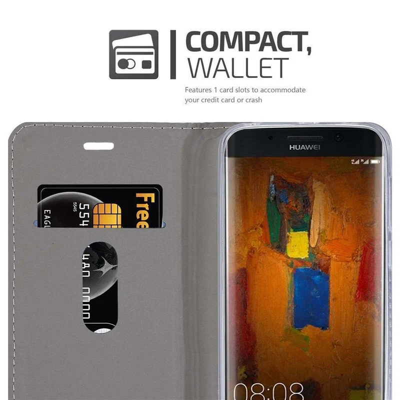 Cadorabo Hülle kompatibel mit Huawei MATE 9 PRO Schutzhülle mit Magnetverschluss, Standfunktion und Kartenfach