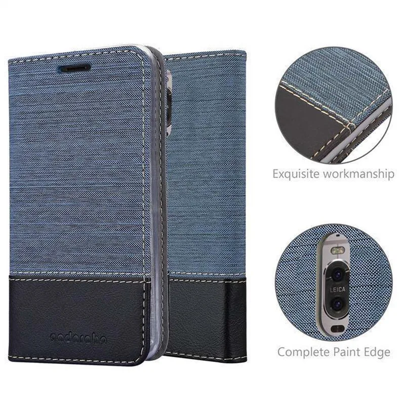 Cadorabo Hülle kompatibel mit Huawei MATE 9 PRO Schutzhülle mit Magnetverschluss, Standfunktion und Kartenfach