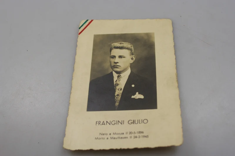 Trauer um einen im Februar 1945 in Mauthausen gefallenen Italiener