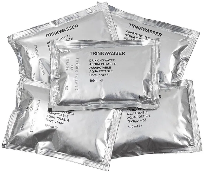 BW Trinkwasser, Pack mit 5 x 100 ml Beutel