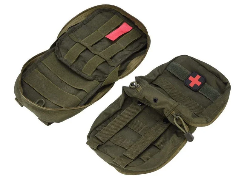 Taktische Erste Hilfe Tasche mit Rotkreuz Patch Molle Pouch