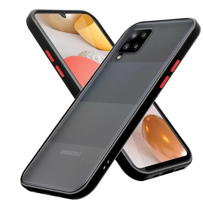 Cadorabo Hülle kompatibel mit Samsung Galaxy A42 5G / M42 5G Hybrid Schutzhülle mit TPU Silikon Innenseite und matter Kunststoff Rückseite
