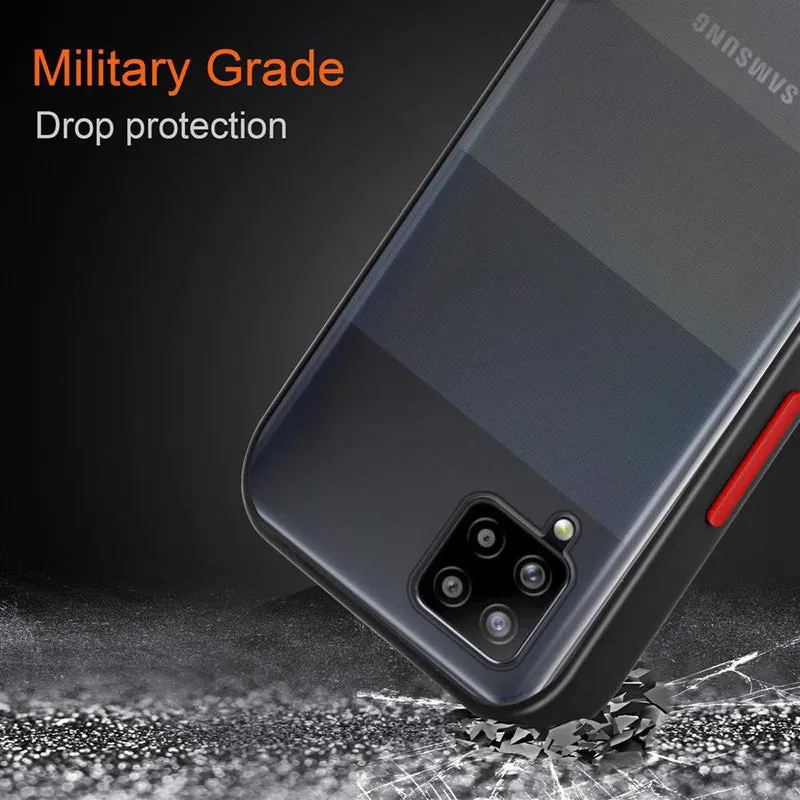 Cadorabo Hülle kompatibel mit Samsung Galaxy A42 5G / M42 5G Hybrid Schutzhülle mit TPU Silikon Innenseite und matter Kunststoff Rückseite