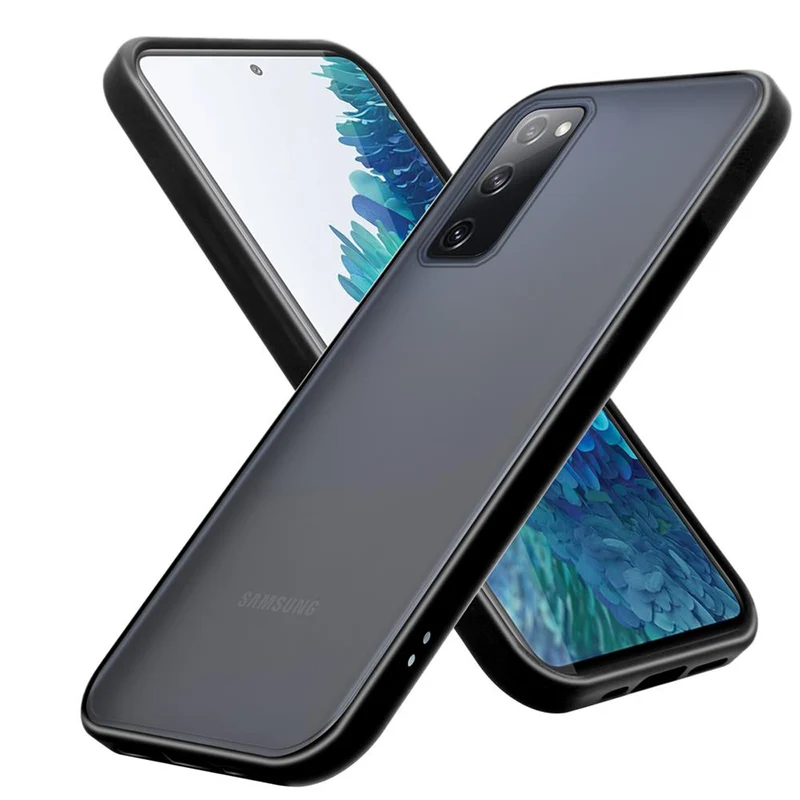 Cadorabo Hülle kompatibel mit Samsung Galaxy S20 FE Hybrid Schutzhülle mit TPU Silikon Innenseite und matter Kunststoff Rückseite