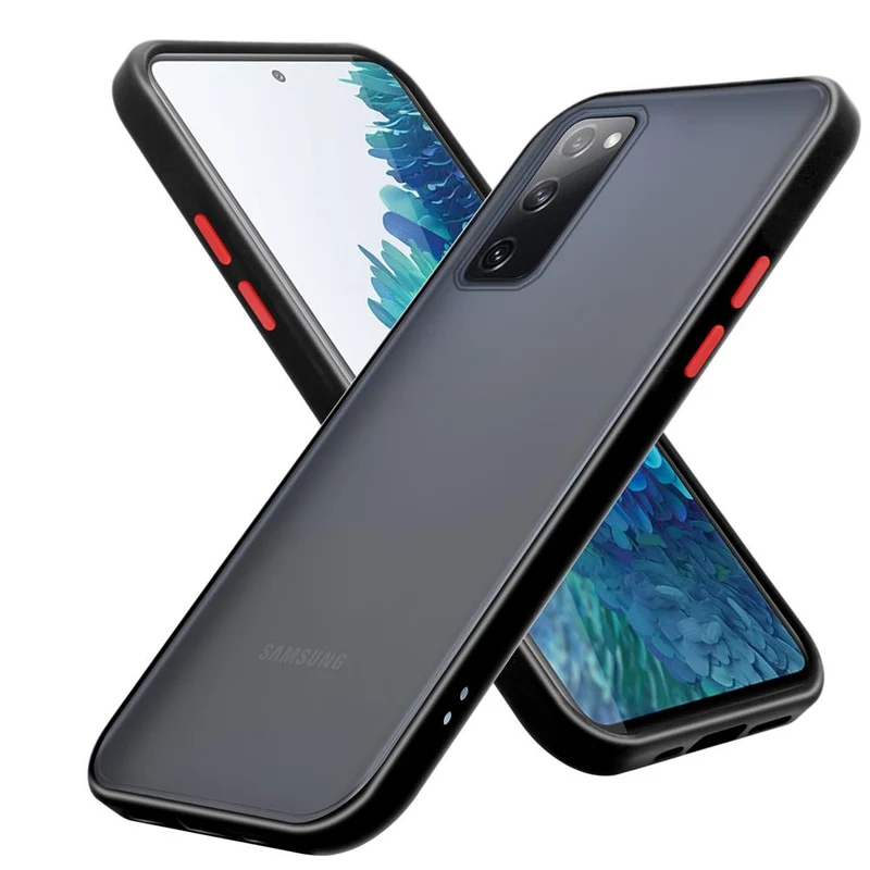 Cadorabo Hülle kompatibel mit Samsung Galaxy S20 FE Hybrid Schutzhülle mit TPU Silikon Innenseite und matter Kunststoff Rückseite