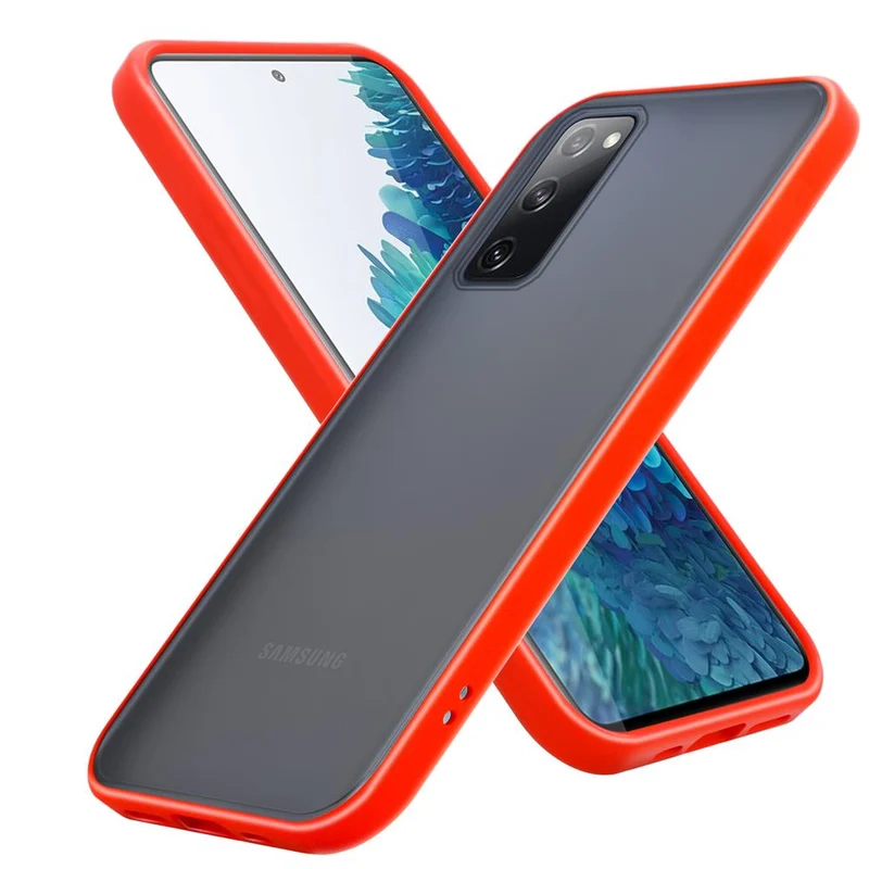 Cadorabo Hülle kompatibel mit Samsung Galaxy S20 FE Hybrid Schutzhülle mit TPU Silikon Innenseite und matter Kunststoff Rückseite