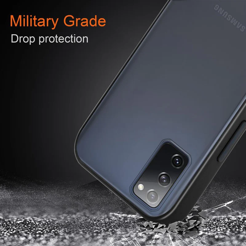 Cadorabo Hülle kompatibel mit Samsung Galaxy S20 FE Hybrid Schutzhülle mit TPU Silikon Innenseite und matter Kunststoff Rückseite