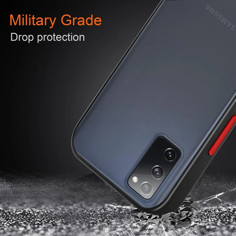 Cadorabo Hülle kompatibel mit Samsung Galaxy S20 FE Hybrid Schutzhülle mit TPU Silikon Innenseite und matter Kunststoff Rückseite
