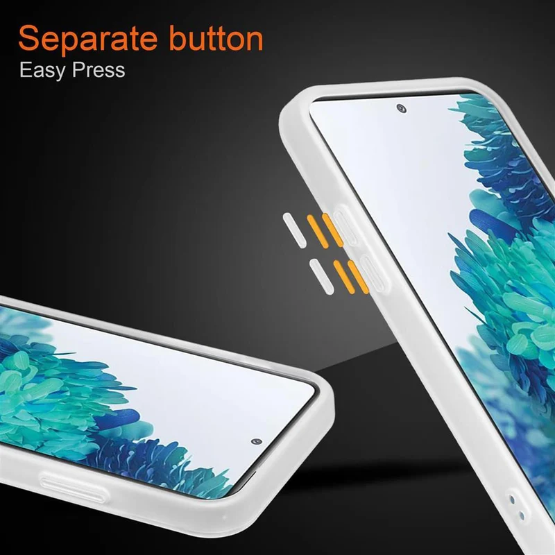 Cadorabo Hülle kompatibel mit Samsung Galaxy S20 FE Hybrid Schutzhülle mit TPU Silikon Innenseite und matter Kunststoff Rückseite