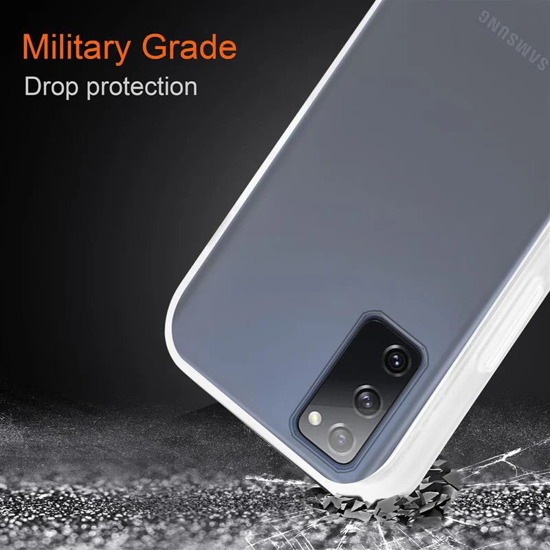 Cadorabo Hülle kompatibel mit Samsung Galaxy S20 FE Hybrid Schutzhülle mit TPU Silikon Innenseite und matter Kunststoff Rückseite