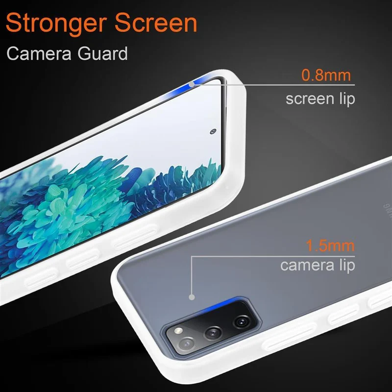 Cadorabo Hülle kompatibel mit Samsung Galaxy S20 FE Hybrid Schutzhülle mit TPU Silikon Innenseite und matter Kunststoff Rückseite