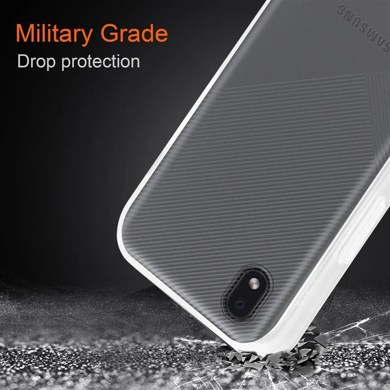 Cadorabo Hülle kompatibel mit Samsung Galaxy A01 CORE Hybrid Schutzhülle mit TPU Silikon Innenseite und matter Kunststoff Rückseite
