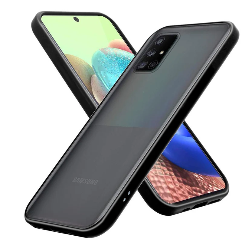 Cadorabo Hülle kompatibel mit Samsung Galaxy A71 5G Hybrid Schutzhülle mit TPU Silikon Innenseite und matter Kunststoff Rückseite