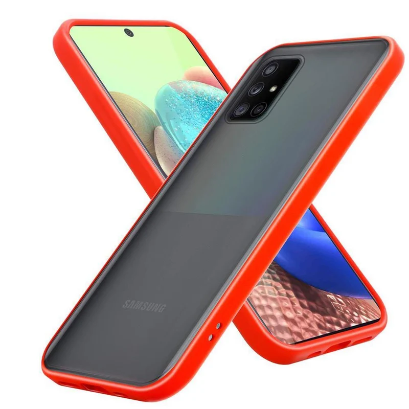 Cadorabo Hülle kompatibel mit Samsung Galaxy A71 5G Hybrid Schutzhülle mit TPU Silikon Innenseite und matter Kunststoff Rückseite