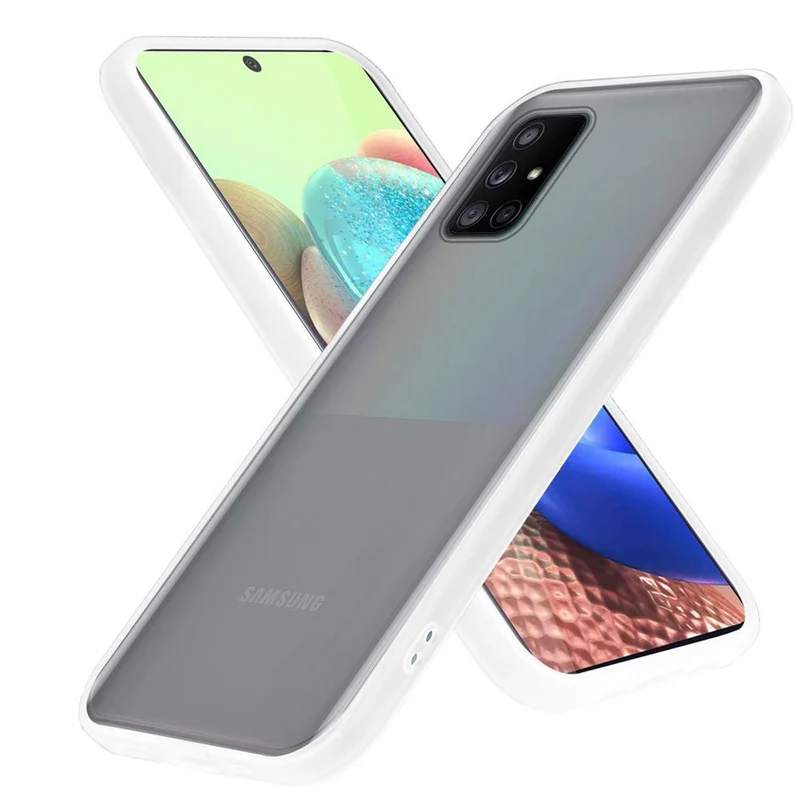 Cadorabo Hülle kompatibel mit Samsung Galaxy A71 5G Hybrid Schutzhülle mit TPU Silikon Innenseite und matter Kunststoff Rückseite