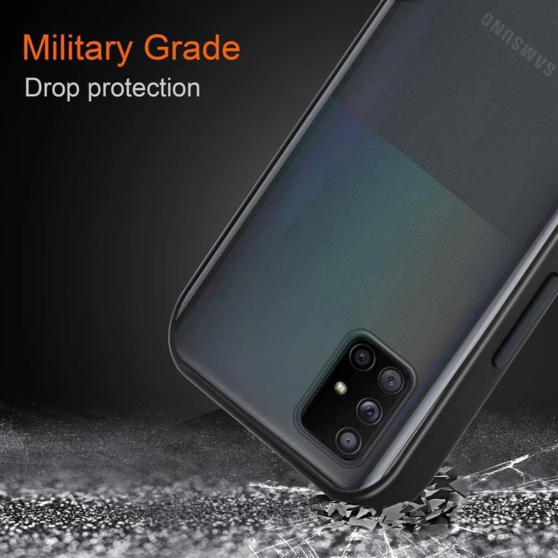 Cadorabo Hülle kompatibel mit Samsung Galaxy A71 5G Hybrid Schutzhülle mit TPU Silikon Innenseite und matter Kunststoff Rückseite