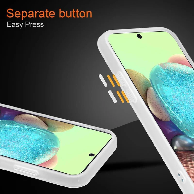 Cadorabo Hülle kompatibel mit Samsung Galaxy A71 5G Hybrid Schutzhülle mit TPU Silikon Innenseite und matter Kunststoff Rückseite