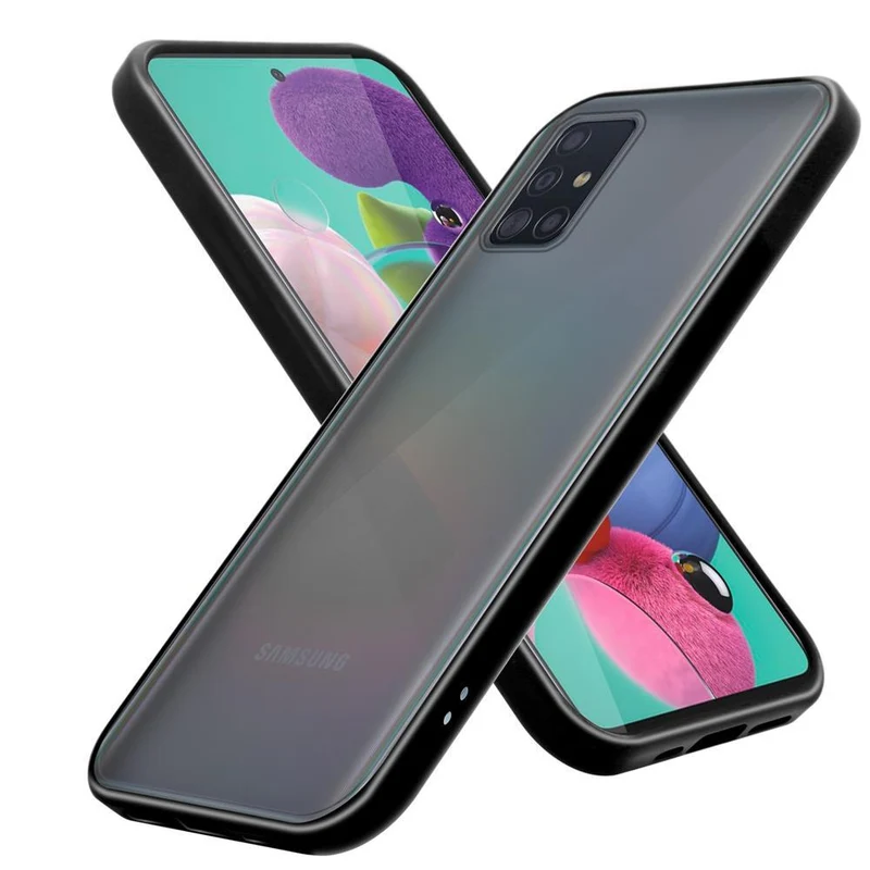 Cadorabo Hülle kompatibel mit Samsung Galaxy A51 5G Hybrid Schutzhülle mit TPU Silikon Innenseite und matter Kunststoff Rückseite