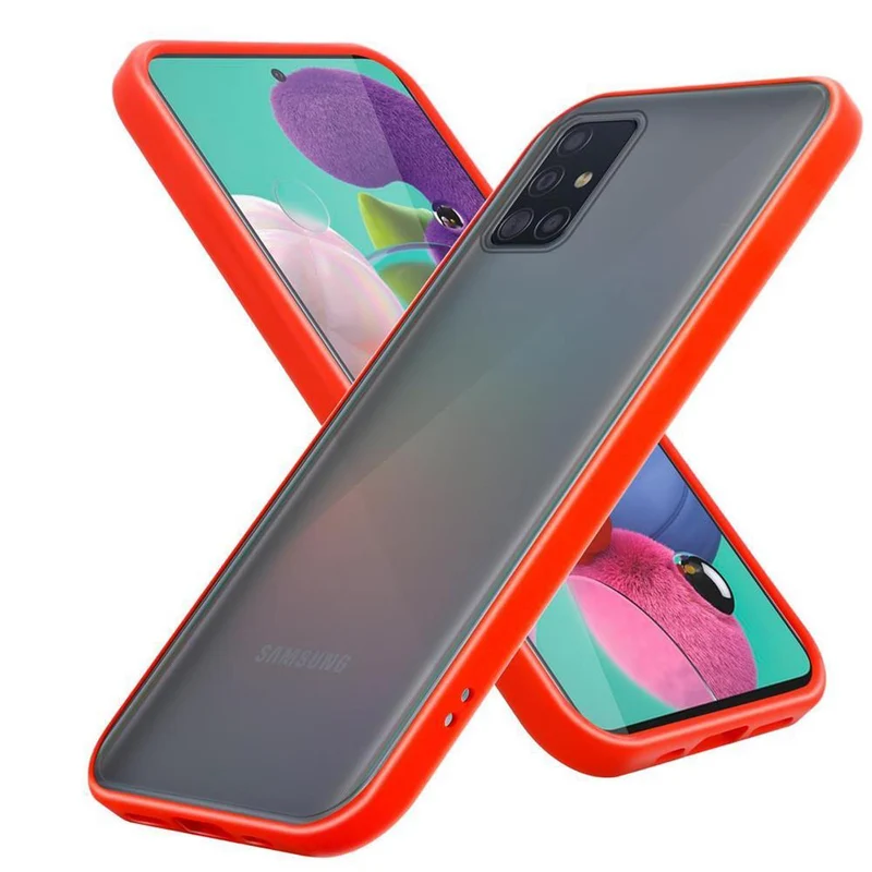 Cadorabo Hülle kompatibel mit Samsung Galaxy A51 5G Hybrid Schutzhülle mit TPU Silikon Innenseite und matter Kunststoff Rückseite