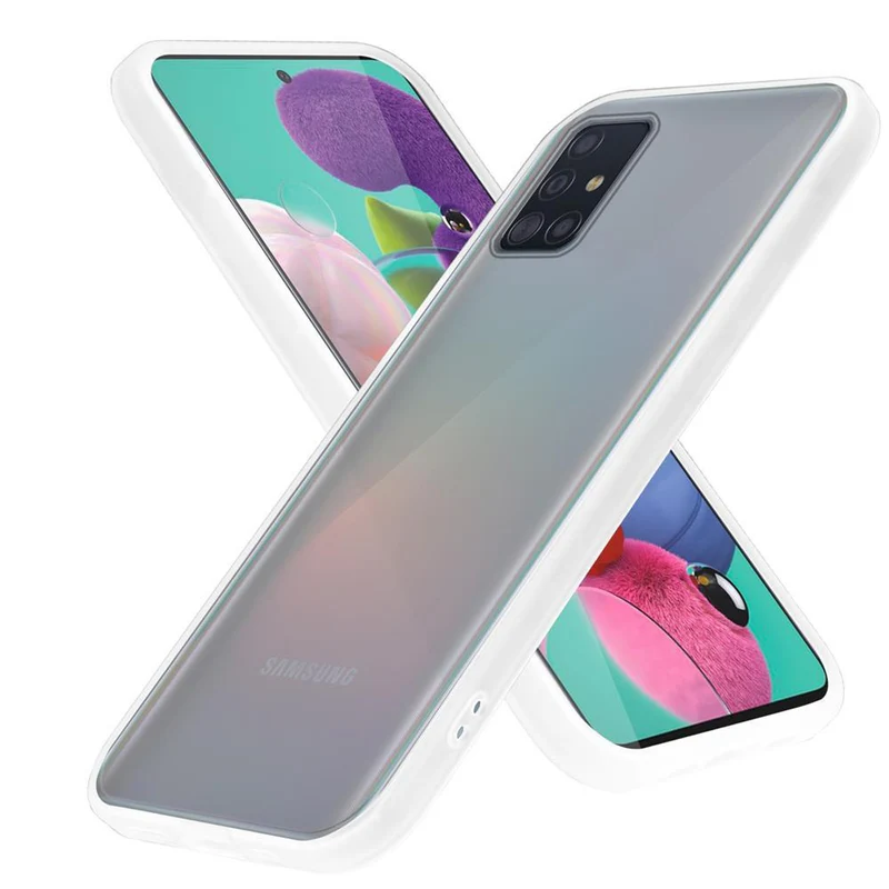 Cadorabo Hülle kompatibel mit Samsung Galaxy A51 5G Hybrid Schutzhülle mit TPU Silikon Innenseite und matter Kunststoff Rückseite