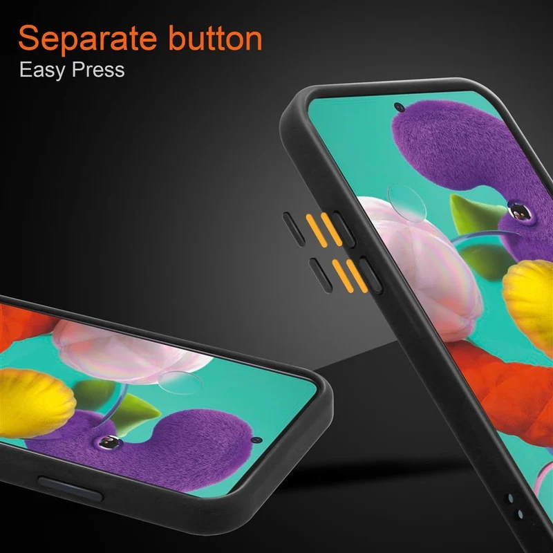Cadorabo Hülle kompatibel mit Samsung Galaxy A51 5G Hybrid Schutzhülle mit TPU Silikon Innenseite und matter Kunststoff Rückseite