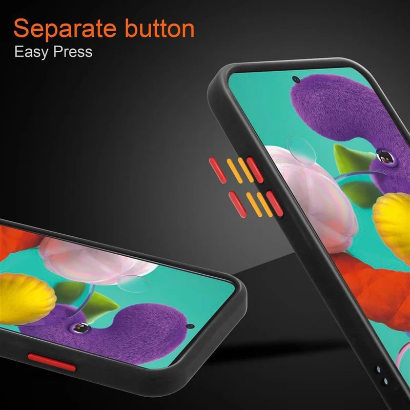Cadorabo Hülle kompatibel mit Samsung Galaxy A51 5G Hybrid Schutzhülle mit TPU Silikon Innenseite und matter Kunststoff Rückseite
