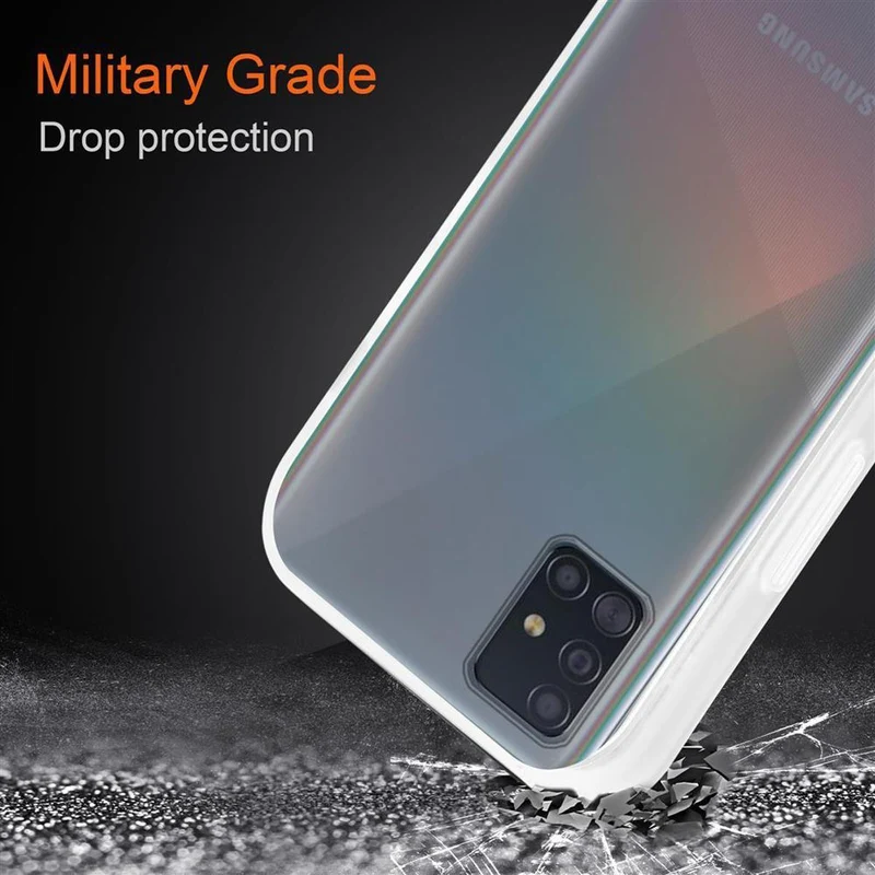 Cadorabo Hülle kompatibel mit Samsung Galaxy A51 5G Hybrid Schutzhülle mit TPU Silikon Innenseite und matter Kunststoff Rückseite