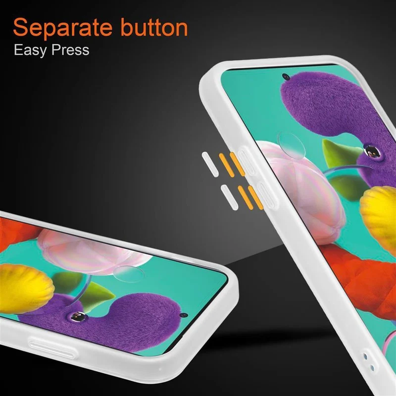 Cadorabo Hülle kompatibel mit Samsung Galaxy A51 5G Hybrid Schutzhülle mit TPU Silikon Innenseite und matter Kunststoff Rückseite